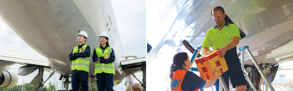Aircraft cargo being loaded for urgent delivery to the Maldives.