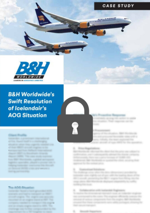 Airline cargo flight Icelandair logistics B&H Worldwide aerospace logistics case study.
